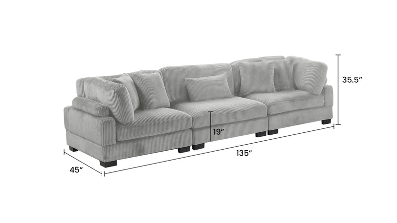 Galaxy Home Bentley Gray Setup 1 Sectional