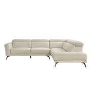 Home Elegance Giselle Beige 2pc Sectional with Right Side Chaise