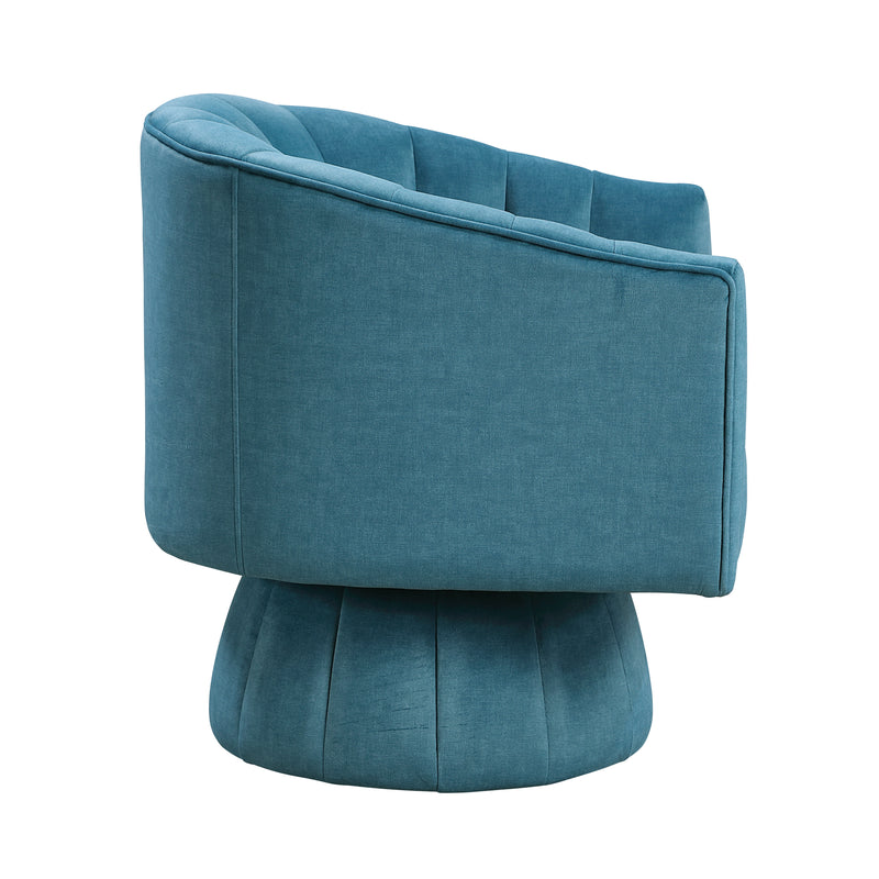 Home Elegance Bristol Teal Swivel Chair