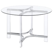 Coaster Furniture Keeling Silver Dining Table