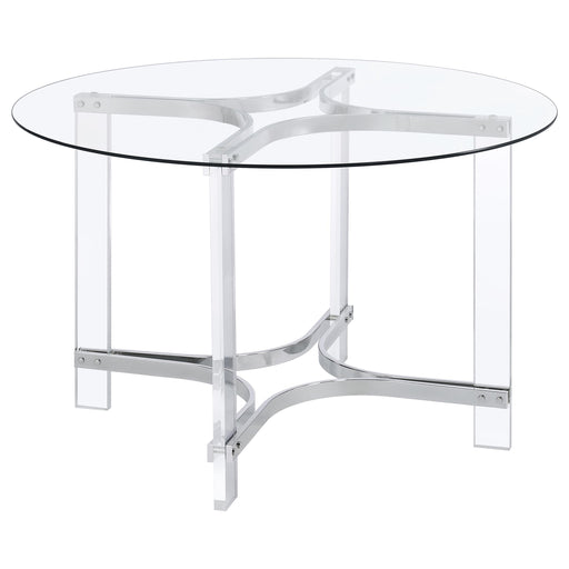 Coaster Furniture Keeling Silver Dining Table