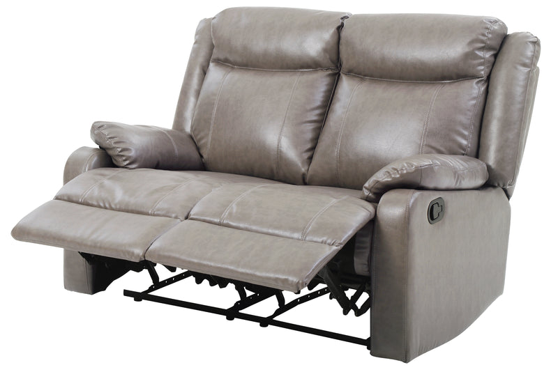 Glory Furniture Ward Gray Faux Leather Double Reclining Love Seat