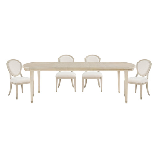 Home Elegance Genoa Ivory Light Oak 5pc Dining Room Set