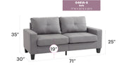 Glory Furniture Newbury Gray Faux Leather Modular Sofa