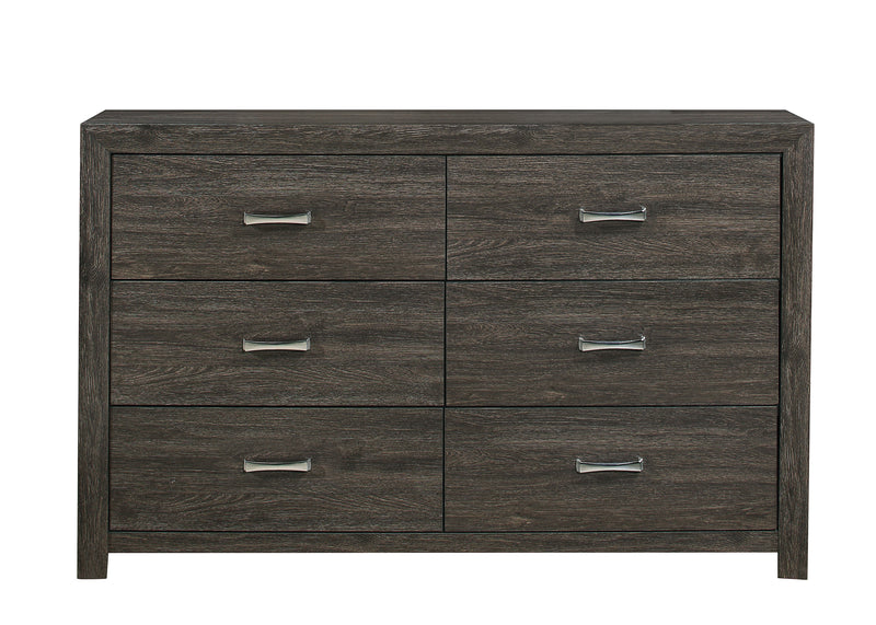 Home Elegance Edina Dark Gray Dresser and Mirror
