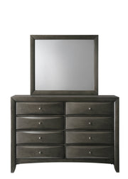 Crown Mark Emily Black Dresser And Mirror