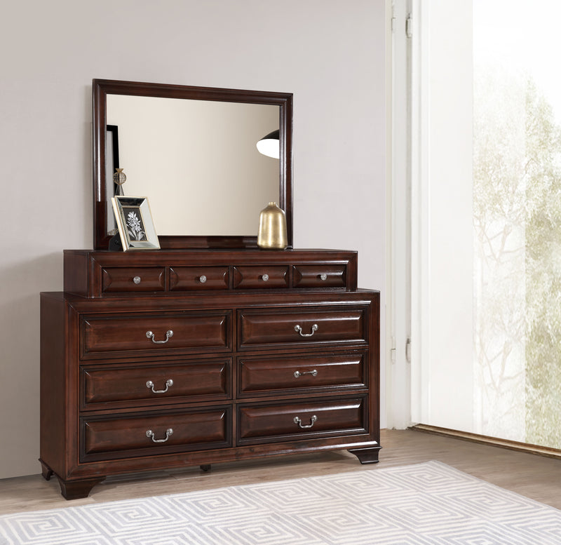 Glory Furniture LaVita Cappuccino Dresser and Mirror