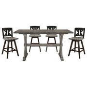 Home Elegance Amsonia Black Gray Wood 5pc Counter Height Set