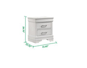 Galaxy Home Brooklyn White Wood Night Stand