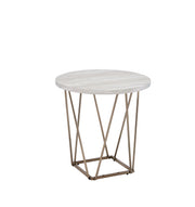 Steve Silver Rowyn Gray Faux Marble Top End Table
