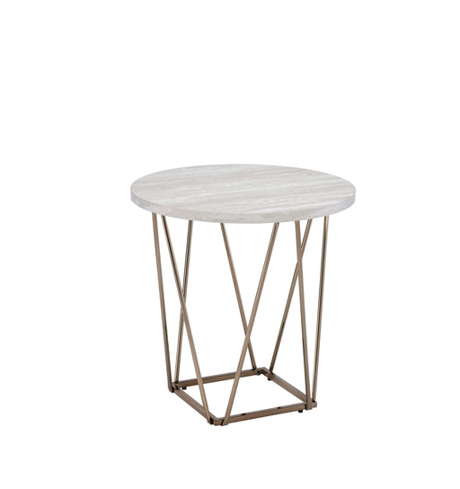Steve Silver Rowyn Gray Faux Marble Top End Table