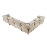 Home Elegance Dublin Pewter 6pc Modular Sectional