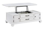 Steve Silver Charlestown White Storage 3pc Coffee Table Set