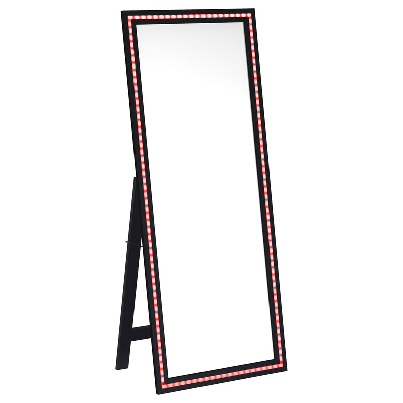 Coaster Furniture Windrose Black LED Standing Mirror