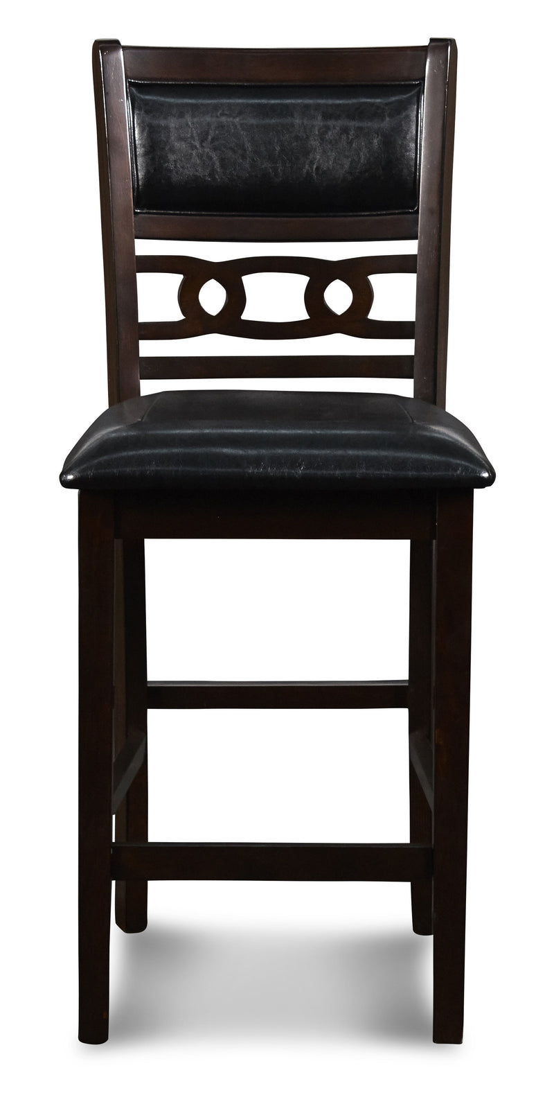 New Classic Furniture Gia Ebony PU 30 Inch 3pc Counter Height Set