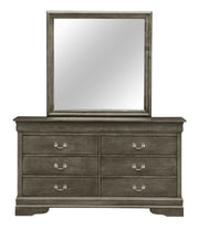 Glory Furniture Louis Phillipe Traditional Teal Dresser and Mirror