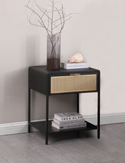 Coaster Furniture Amherst Black Bedside Table