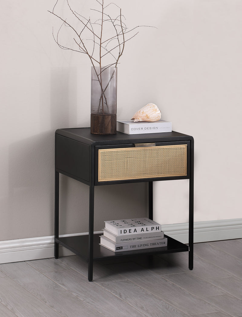Coaster Furniture Amherst Black Bedside Table