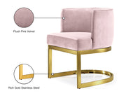 Meridian Furniture Gianna Cream Velvet Gold Dining Chair