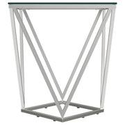 Coaster Furniture Brittania Silver Square End Table