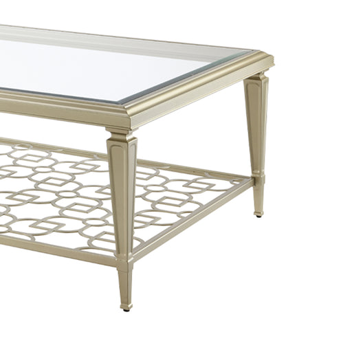 Acme Furniture Zaba Champagne Rectangle Coffee Table