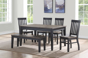 Steve Silver Raven Ebony Noir 6pc Dining Set