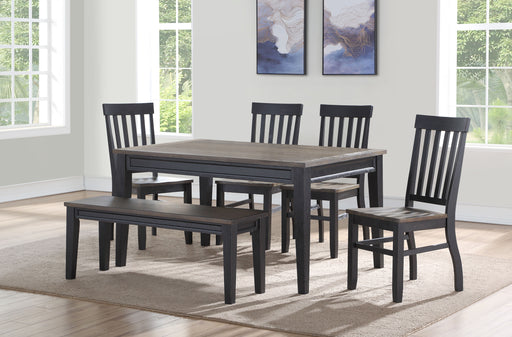 Steve Silver Raven Ebony Noir 6pc Dining Set