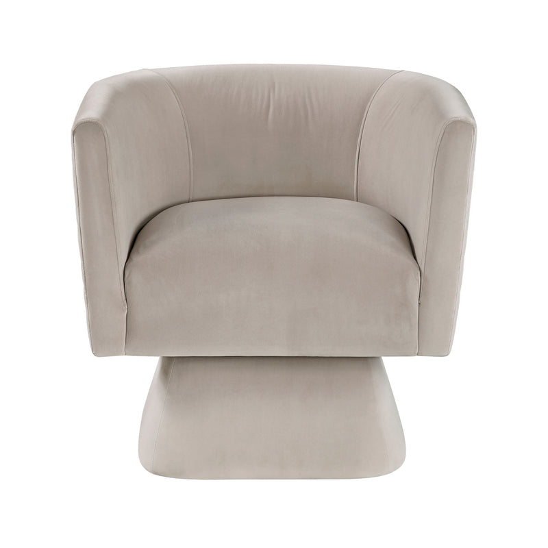 Home Elegance Candace Taupe Swivel Chair