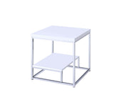 Steve Silver Lucia White End Table