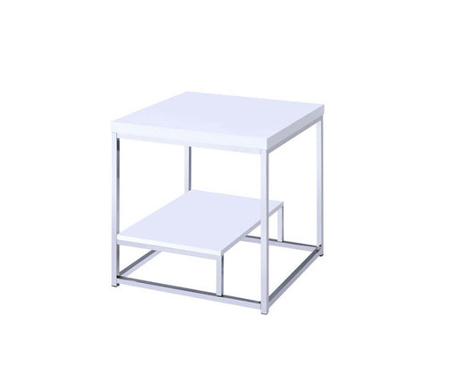 Steve Silver Lucia White End Table