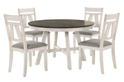New Classic Furniture Maisie White Brown Round Table