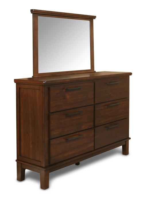 New Classic Furniture Cagney Vintage Gray Dresser and Mirror