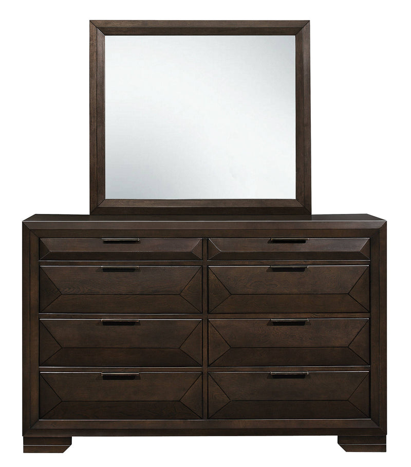 Home Elegance Chesky Warm Espresso Dresser and Mirror