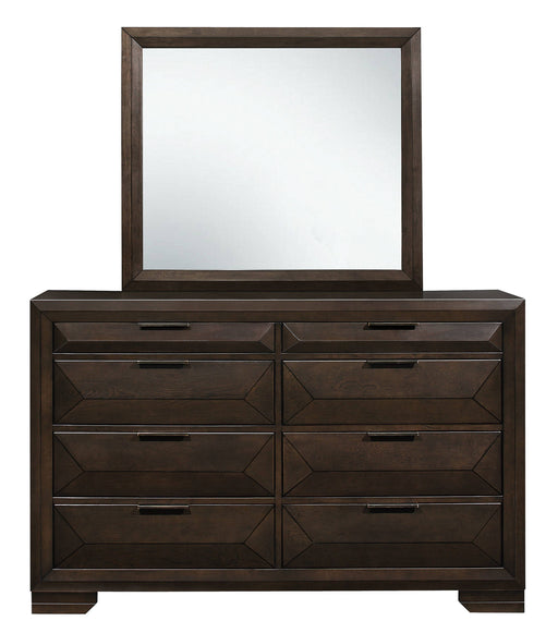 Home Elegance Chesky Warm Espresso Dresser and Mirror