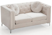 Glory Furniture Pompano Dark Gray Velvet Loveseat