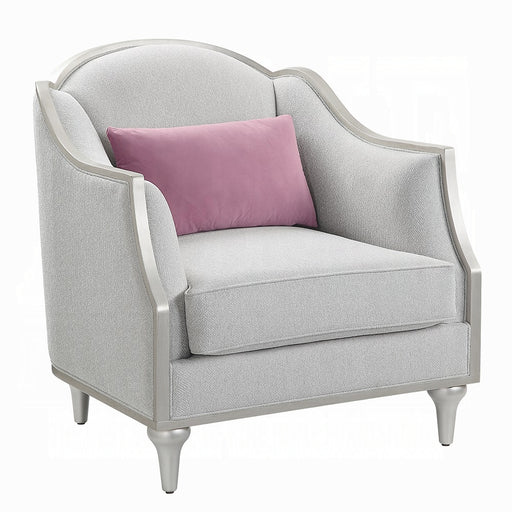 Acme Furniture Kasa Beige Chair with Pillow
