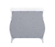 Galaxy Home Opulence White 3 Drawer Nightstand