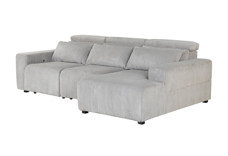 Global Furniture U5945 Grey Power Sectional