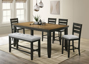 Crown Mark Bardstown Wheat Charcoal Counter Height Bench