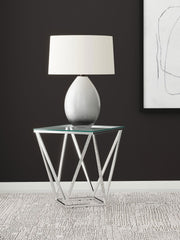 Coaster Furniture Brittania Silver Square End Table