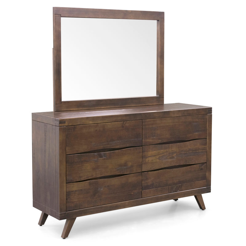 Steve Silver Pasco Cocoa Solid Wood Dresser And Mirror