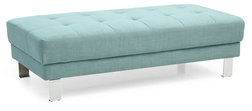 Glory Furniture Riveredge Teal Fabric Milan Ottoman
