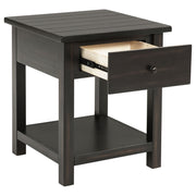 Coaster Furniture Payne Distressed Java Black 1 Drawer End Table