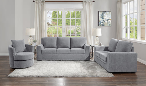 Home Elegance Morelia Gray 3pc Living Room Set