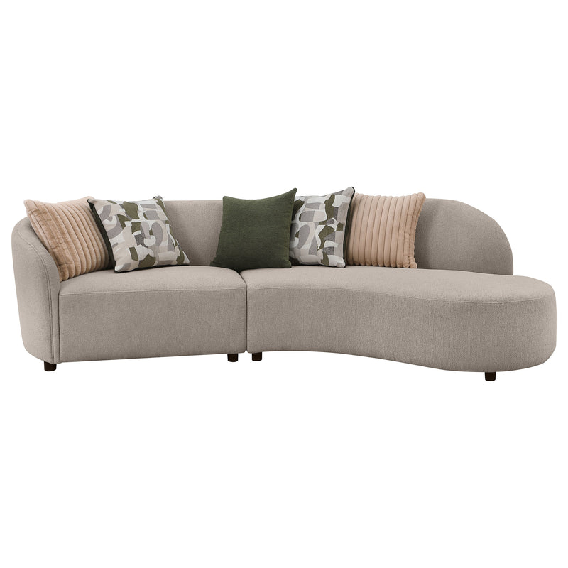 Coaster Furniture Fayette Greige Beige 2pc Sectional