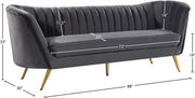 Meridian Furniture Margo Green Velvet Sofa