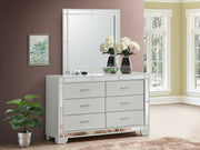 Glory Furniture Madison Silver Champagne Dresser and Mirror