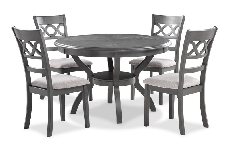 New Classic Furniture Cori Gray 5pc Round Dining Set