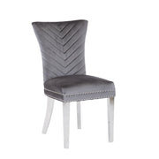 2 Galaxy Home Eva Black Velvet Dining Chairs