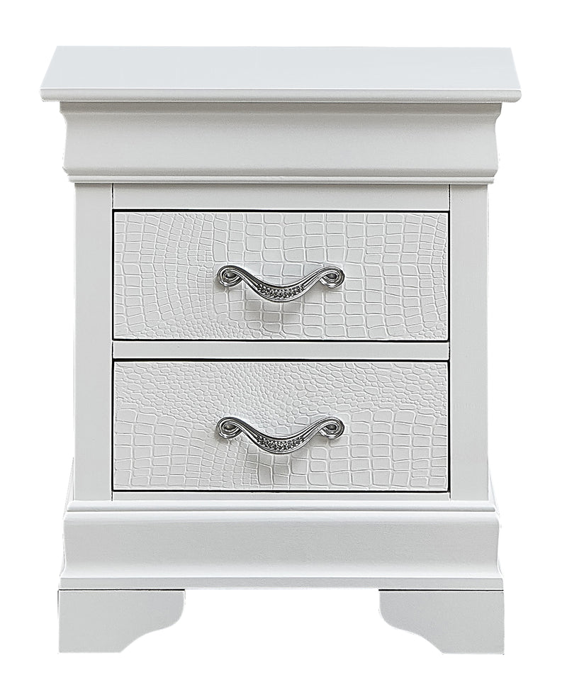 Glory Furniture Lorana Silver Champagne Nightstand
